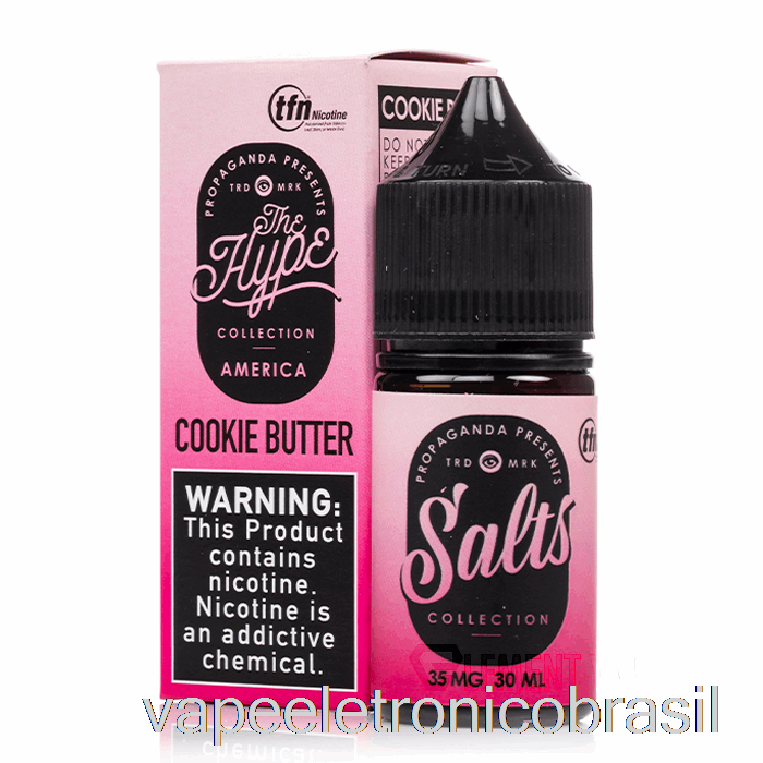 Vape Recarregável Manteiga De Biscoito - Sais De Propaganda E-líquido - 30ml 35mg